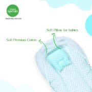 happy Sprouts Cotton Bed with Mosquito Net