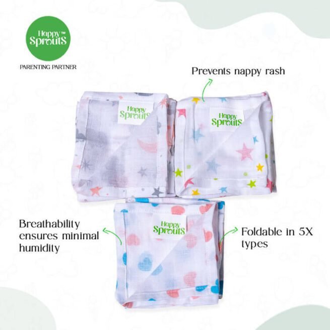 Happy Sprouts Baby Square Nappy