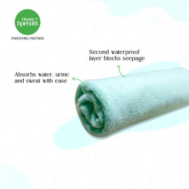 Happy Sprouts Baby dry sheet aqua marine