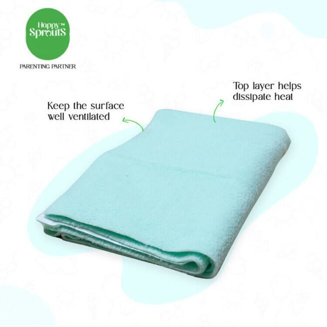 Happy Sprouts Baby dry sheet aqua marine
