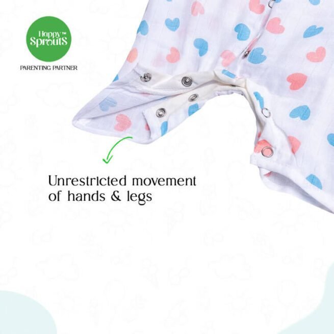 Happy Sprouts Baby MUSLIN ROMPER