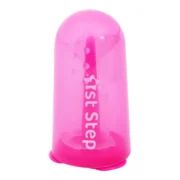 1st Step Silicone Finger Brush with Drying Rack-Pink - Image 3