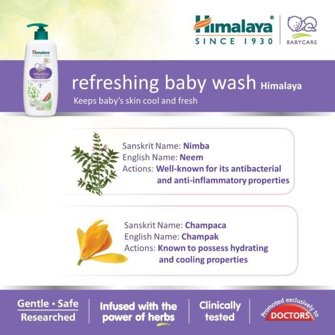 Himalaya Baby Care Refreshing Baby Wash, 200ml - Image 2