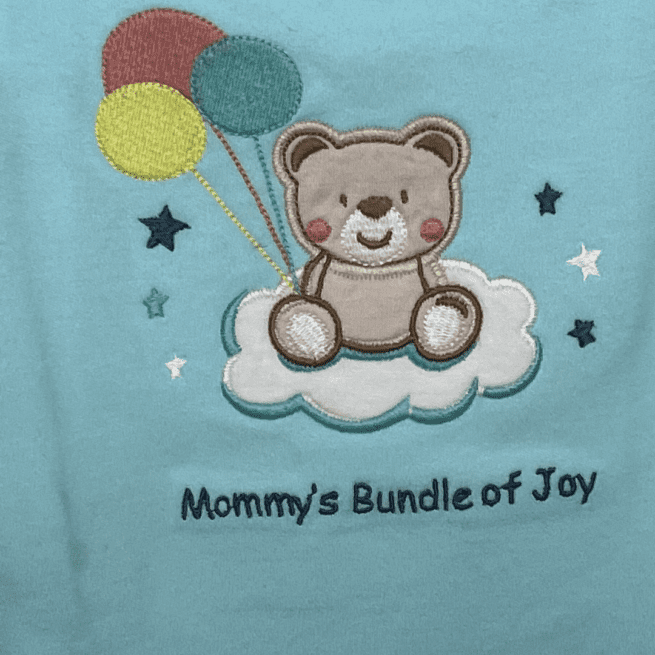 Adorable Light Blue Baby Onesie Comfort and Cuteness in One - Image 4