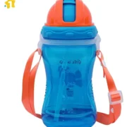 1st Step BPA Free Polypropylene Soft Straw Baby Sipper Cup with Straps Blue - 360 ml - Image 5