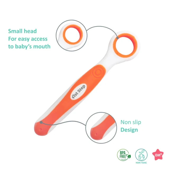 1st Step BPA Free Tongue Cleaner-Orange - Image 5