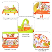 1st Step Walker Cum Rocker with Canopy - Image 7