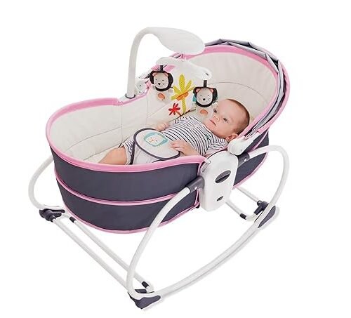 Mastela 5 in 1 Rocker and Bassinet Napper with Musical Vibrations
