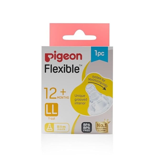 Pigeon Peristaltic Nipple LL Y Cut,for 12+ Month Babies,BPS Free,BPA Free
