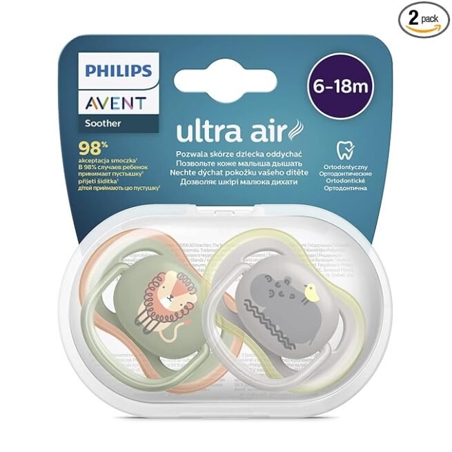 Philips Avent Ultra Air Pacifier Pack of 2 from 6-18 Months (Model SCF085/17)