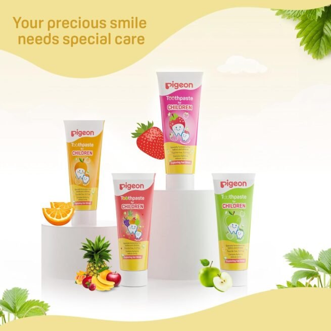 Pigeon Orange Toothpaste,For Babies And Children,Fluroide -Free - Image 2