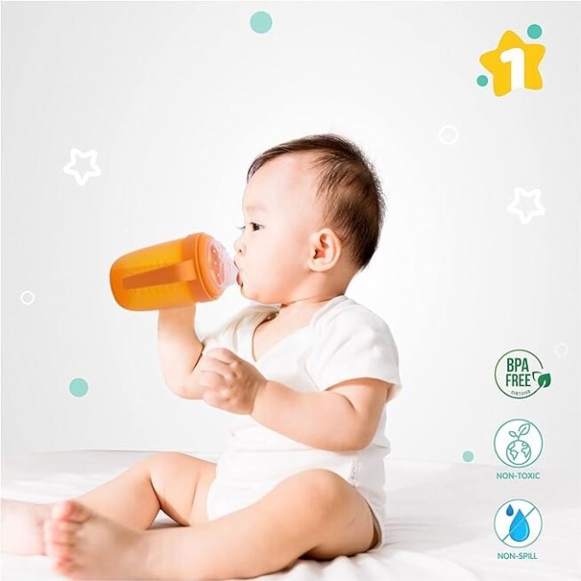 1st Step Matte Collection BPA Free Polypropylene Soft Spout Sipper with Twin Handles for Easy Grip - Image 8