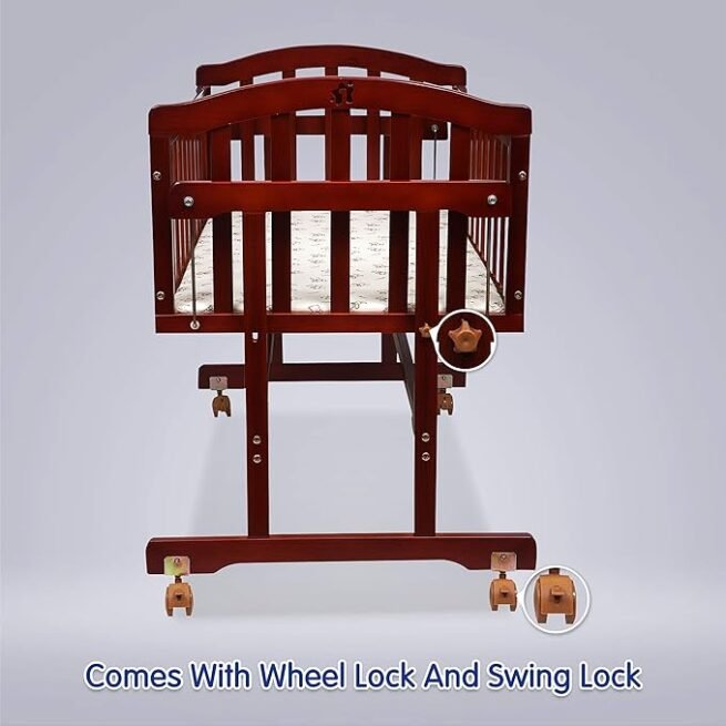 1ST STEP Wooden Cradle with Detachable Mosquito Net - Image 2