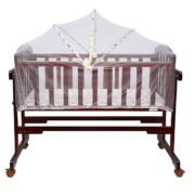 1ST STEP Wooden Cradle with Detachable Mosquito Net