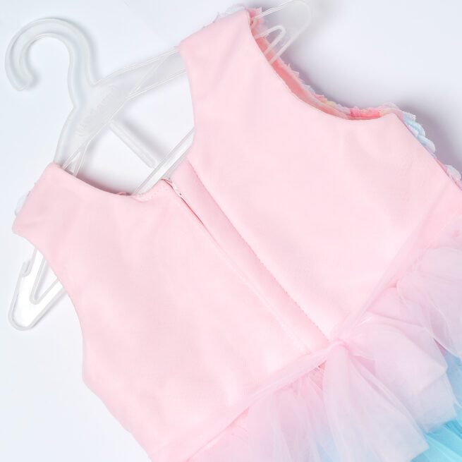 Jalaram Multicolor Party Frock for Girls - A Radiant Splash of Celebration - Image 3