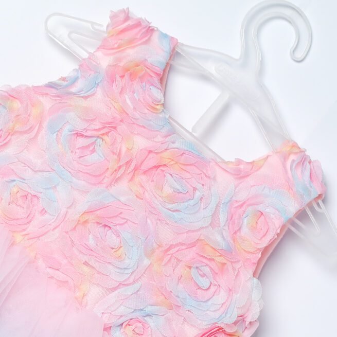 Jalaram Multicolor Party Frock for Girls - A Radiant Splash of Celebration - Image 2