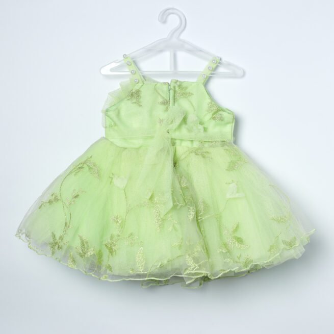 Jalaram Green Party Frock for Girls - A Symphony of Style and Comfort - Image 4
