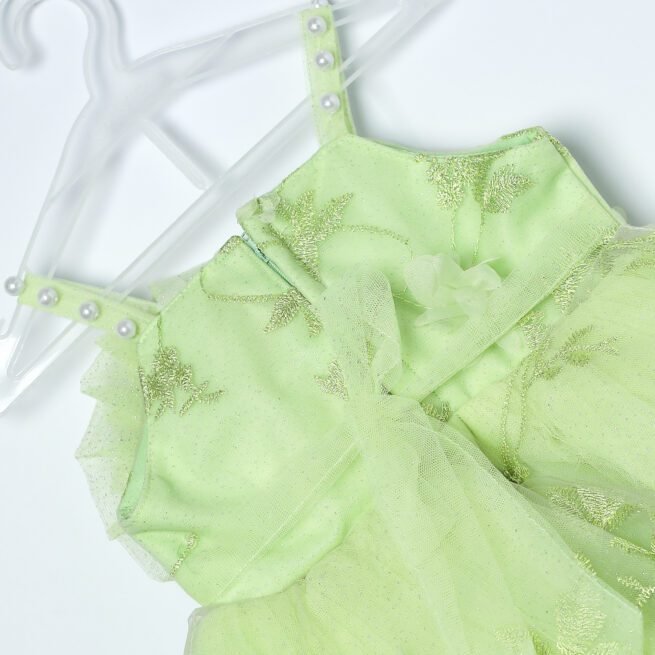 Jalaram Green Party Frock for Girls - A Symphony of Style and Comfort - Image 3