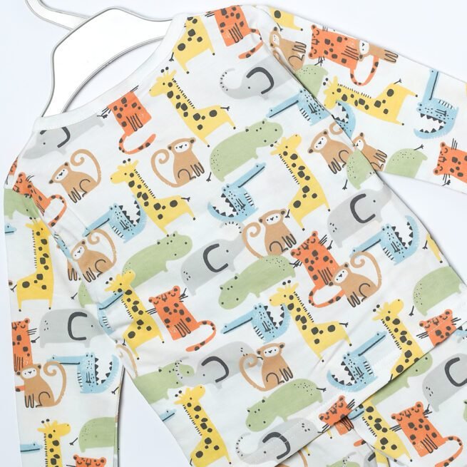 Rainbow Radiance: Toffy House Brand White and Multicolor Print T-Shirt and Pant Set for Kids - Image 6