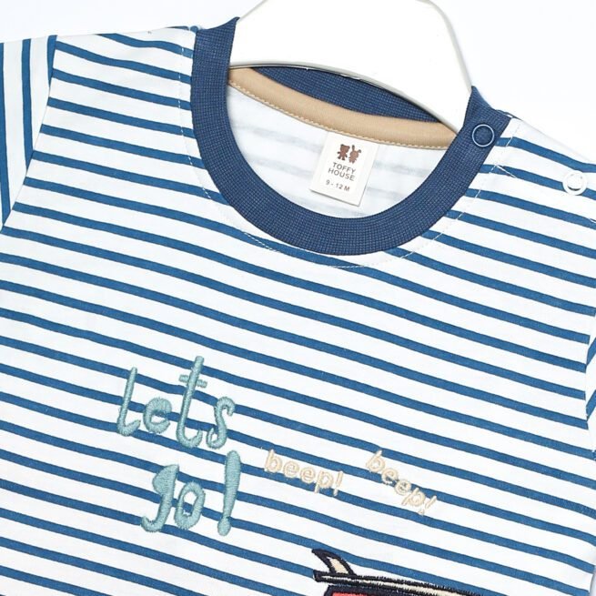 Toffy House Blue T-Shirt and Pink Shorts Set and Suit for Boys - A Playful Splash of Colors - Image 4