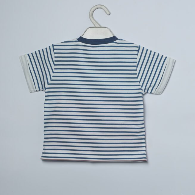 Toffy House Blue T-Shirt and Pink Shorts Set and Suit for Boys - A Playful Splash of Colors - Image 2
