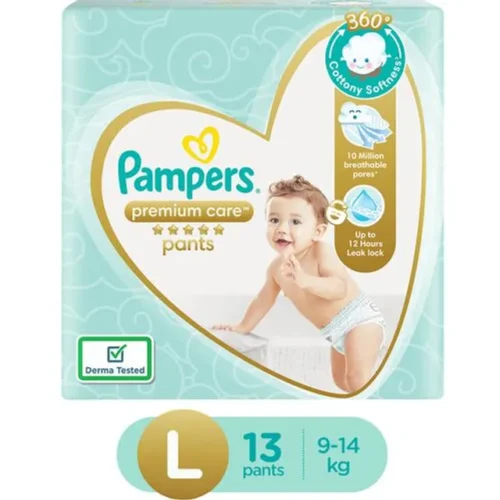 Pampers Premium Care Diapers - Large, 13 pcs