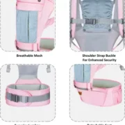 1st Step 5 In 1 Hip Seat Baby Carrier - Pink Baby Carrier  (Pink, Hip Carry) - Image 3