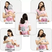 1st Step 5 In 1 Hip Seat Baby Carrier - Pink Baby Carrier  (Pink, Hip Carry) - Image 4