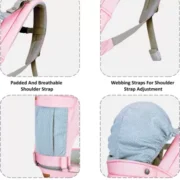 1st Step 5 In 1 Hip Seat Baby Carrier - Pink Baby Carrier  (Pink, Hip Carry) - Image 2