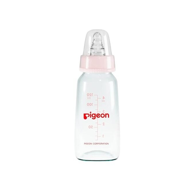 Pigeon Flexible Glass Nursing/Feeding Bottle With Added Nipple S 120ml