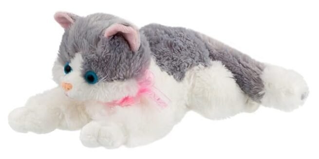 Cute Adorable Cat Soft Toy, 30 cm (Grey) - Image 4