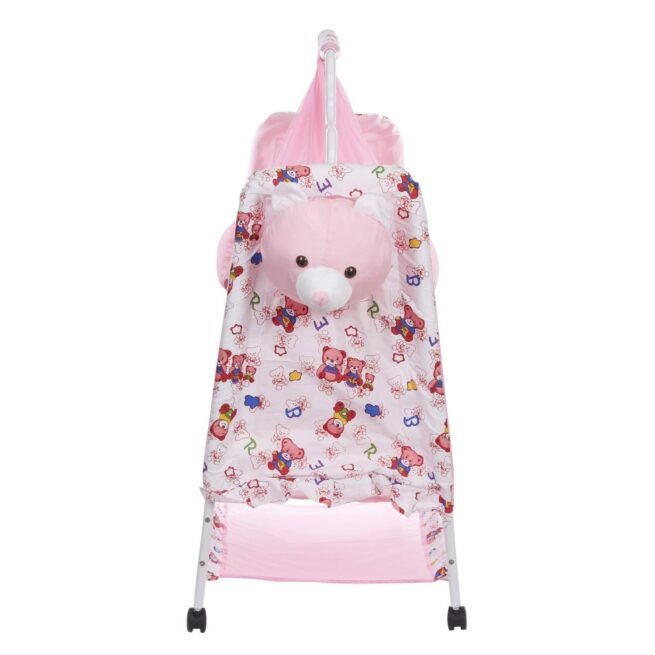 Cozy New Born Baby Cradle Pink - Image 4