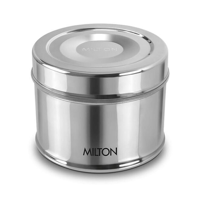 Milton Steel Snack Stainless Steel Tiffin, 800 ml, Steel Plain - Image 4