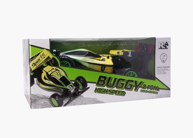 Rowan RW 1:10 2.4G Remote Control Fast Racing Electric Buggy High Speed RC Automobile Racing Toys Hobby Car for Boys Girls Kids Above 5 Years of Age - Green - Image 2