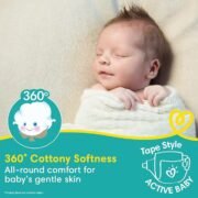 Pampers Active Baby Tape Style Baby Diapers NB, 72 Count - Image 4