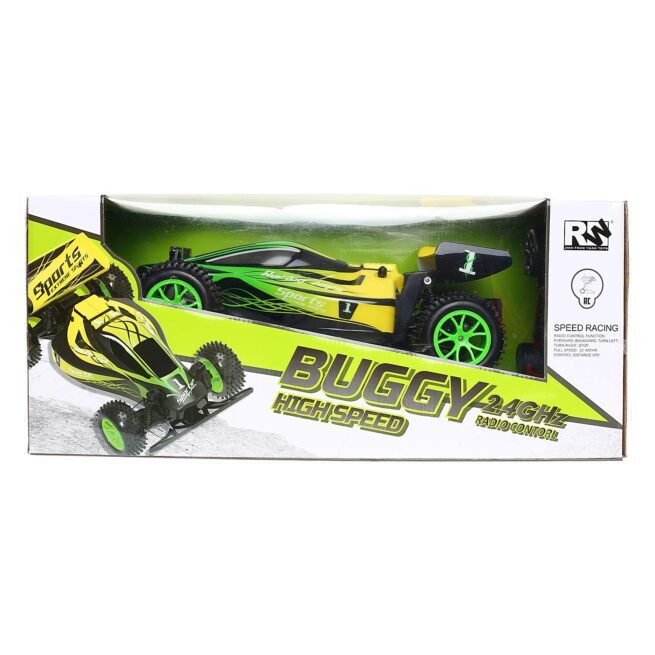 Rowan RW 1:10 2.4G Remote Control Fast Racing Electric Buggy High Speed RC Automobile Racing Toys Hobby Car for Boys Girls Kids Above 5 Years of Age - Green