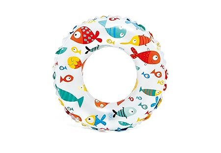 59241-1 Lively Print Swim Ring, Blue