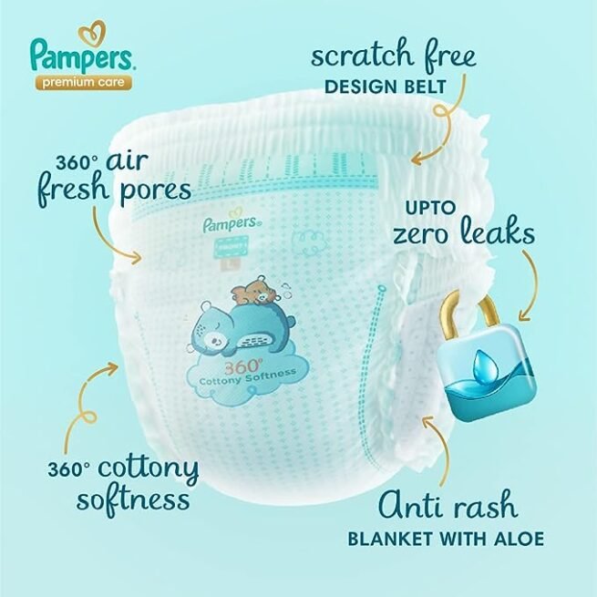 Pampers Premium Care Diapers - XL  (11 Pieces) - Image 3