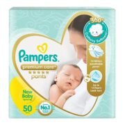 Pampers Premium Care jumbo  Pants, New Born Extra Small 50 count Softest ever Pampers