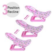 1st Step Baby Bather with 3 Level Recline and Anti-Skid Base (Pink) - Image 2