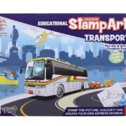 Ratna's Educational Art & Craft Stamp Art Transport Big with 12 Different Transport Vehicle Stamps for Kids Ages 3+ - Image 3