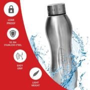 Milton Steel I Go Deluxe 1100 Stainless Steel Water Bottle, 1050 ml, Silver - Image 4