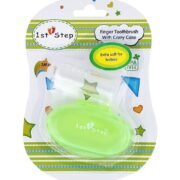 1st Step ST-1185GR Finger Toothbrush with Carry Case (Green)
