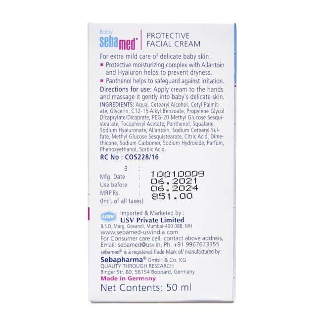 Sebamed Baby Protective Facial Cream 50ml - Image 2