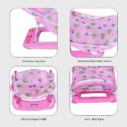 1st Step Baby Bather with 3 Level Recline and Anti-Skid Base (Pink) - Image 4