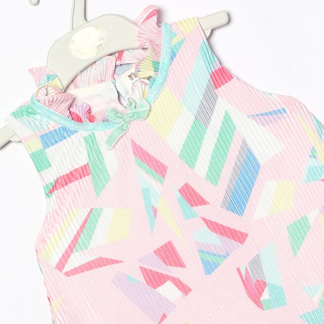 TOFFY HOUSE Pretty Pink Frock with Cute Hair Bow (3M - 3Y) - Adorable Elegance for Little Princesses - Image 4