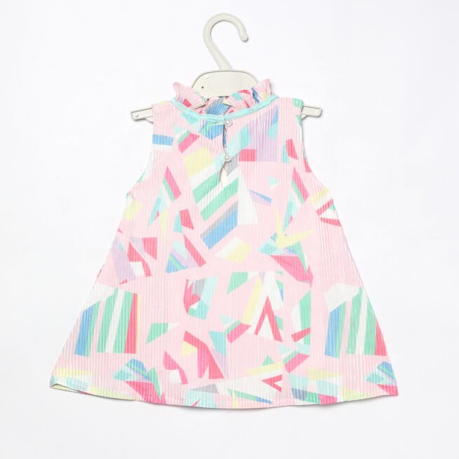 TOFFY HOUSE Pretty Pink Frock with Cute Hair Bow (3M - 3Y) - Adorable Elegance for Little Princesses - Image 5